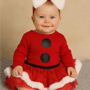 Carter's Festive Red Baby Dress with Headband